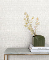 Wallpaper Horizontal Hash Marks Wallpaper // White & Cream