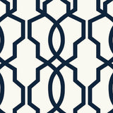 Wallpaper Hourglass Trellis Wallpaper // Navy