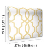 Wallpaper Hourglass Trellis Wallpaper // Yellow