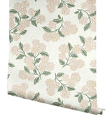 Wallpaper Hydrangea Wallpaper // Beige & Pink