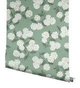 Wallpaper Hydrangea Wallpaper // Jade