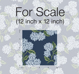Wallpaper Hydrangea Wallpaper // Navy