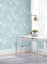 Wallpaper Imperial Blossoms Branch Wallpaper // Blue