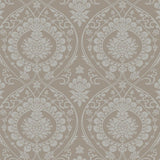 Wallpaper Imperial Damask Wallpaper // Beige & Silver