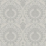 Wallpaper Imperial Damask Wallpaper // Grey & Silver