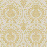 Wallpaper Imperial Damask Wallpaper // Off White & Gold