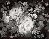 Wallpaper Impressionist Floral Wall Mural // Grey & Neutral