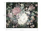 Wallpaper Impressionist Floral Wall Mural // Pink & Black