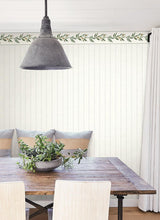 Wallpaper In Stiches Stripe Wallpaper // Sage & Cream