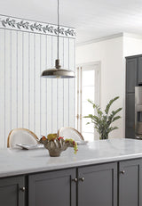 Wallpaper In Stitches Stripe Wallpaper // Navy & Cream