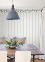 Wallpaper In Stitches Stripe Wallpaper // Navy & Cream