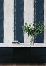Wallpaper Ink Wash Wallpaper // Navy