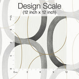 Wallpaper Interlock Peel & Stick Wallpaper // Black & Gold