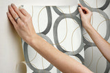 Wallpaper Interlock Peel & Stick Wallpaper // Black & Gold
