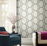 Wallpaper Interlock Peel & Stick Wallpaper // Light Taupe
