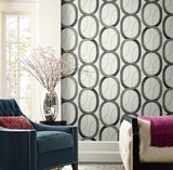 Wallpaper Interlock Wallpaper // Black & Gold