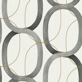Wallpaper Interlock Wallpaper // Black & Gold