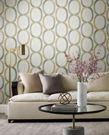 Wallpaper Interlock Wallpaper // Dark Taupe
