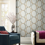 Wallpaper Interlock Wallpaper // Dark Taupe
