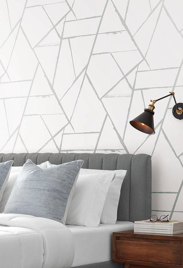 Wallpaper Intersect Wallpaper // Silver Metallic