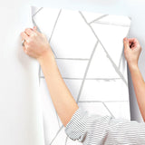 Wallpaper Intersect Wallpaper // Silver Metallic