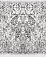 Wallpaper Jaipur Paisley Damas Wall Mural // Black & White