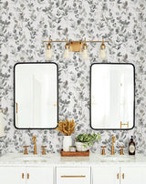 Wallpaper Joyful Eucalyptus Wallpaper // Grey & Taupe