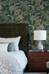 Wallpaper Jungle Cat Wallpaper // Dark Green