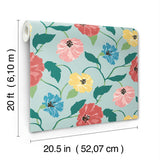 Wallpaper Jungle Garden Peel & Stick Wallpaper // Sky Blue