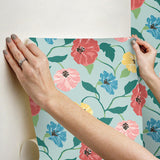 Wallpaper Jungle Garden Peel & Stick Wallpaper // Sky Blue