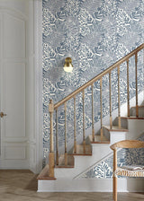 Wallpaper Jungle Leaves Wallpaper // Blue