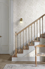 Wallpaper Jungle Leaves Wallpaper // White