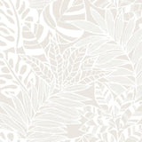 Wallpaper Jungle Leaves Wallpaper // White