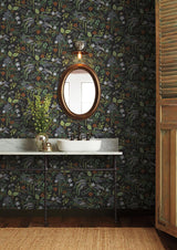 Wallpaper Juniper Forest Wallpaper // Black