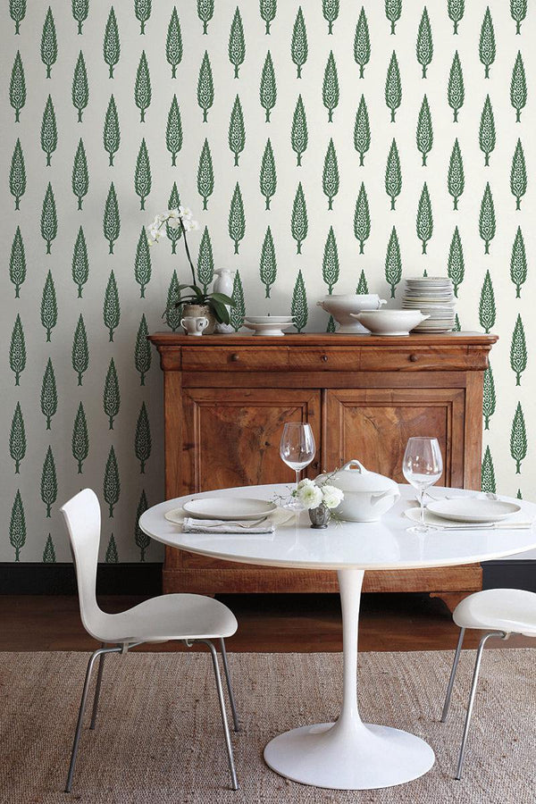Wallpaper Juniper Tree Wallpaper // Green