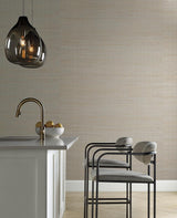 Wallpaper Jute Wallpaper // Silver & Beige Metallic