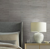 Wallpaper Jute Wallpaper // Silver & Blue Metallic