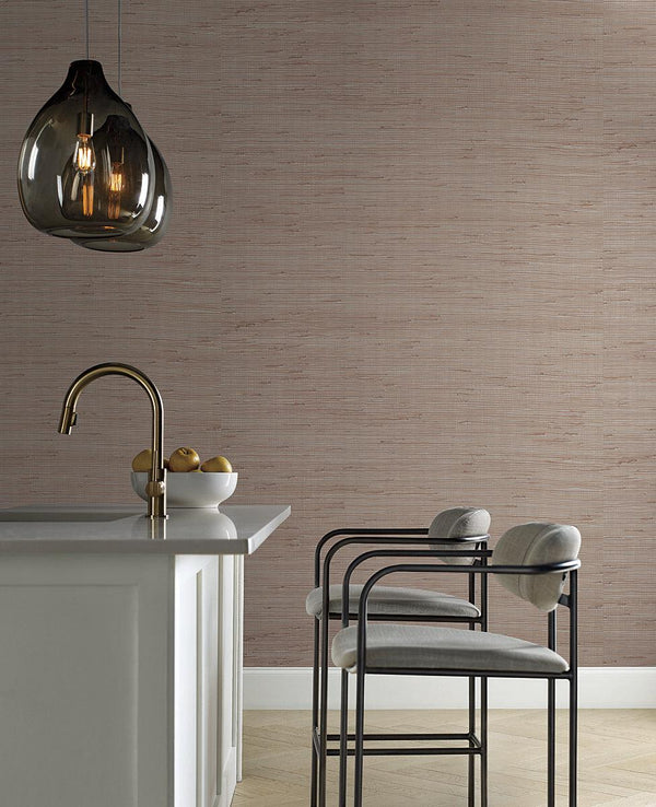Wallpaper Jute Wallpaper // Silver & Tan Metallic