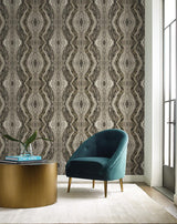 Wallpaper Kaleidoscope Peel & Stick Wallpaper // Dark Grey