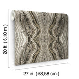 Wallpaper Kaleidoscope Peel & Stick Wallpaper // Dark Grey