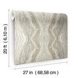 Wallpaper Kaleidoscope Peel & Stick Wallpaper // Light Grey