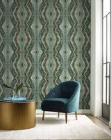 Wallpaper Kaleidoscope Peel & Stick Wallpaper // Teal