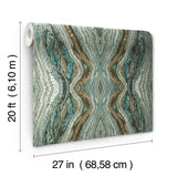 Wallpaper Kaleidoscope Peel & Stick Wallpaper // Teal