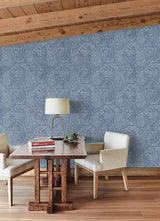 Wallpaper Kashmir Dreams Paisley Wallpaper // Blue