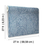 Wallpaper Kashmir Dreams Paisley Wallpaper // Blue