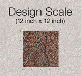 Wallpaper Kashmir Dreams Paisley Wallpaper // Red