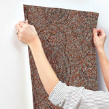 Wallpaper Kashmir Dreams Paisley Wallpaper // Red