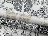 Wallpaper Kimono Trees Wallpaper // Black Metallic