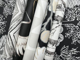Wallpaper Kimono Trees Wallpaper // Black Metallic