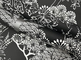 Wallpaper Kimono Trees Wallpaper // Black Metallic